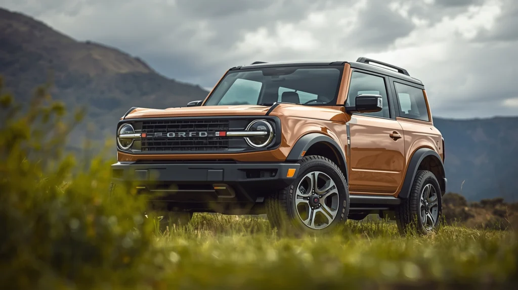 Ford Bronco 4x4-Fahrzeug überquert eine Sanddüne
