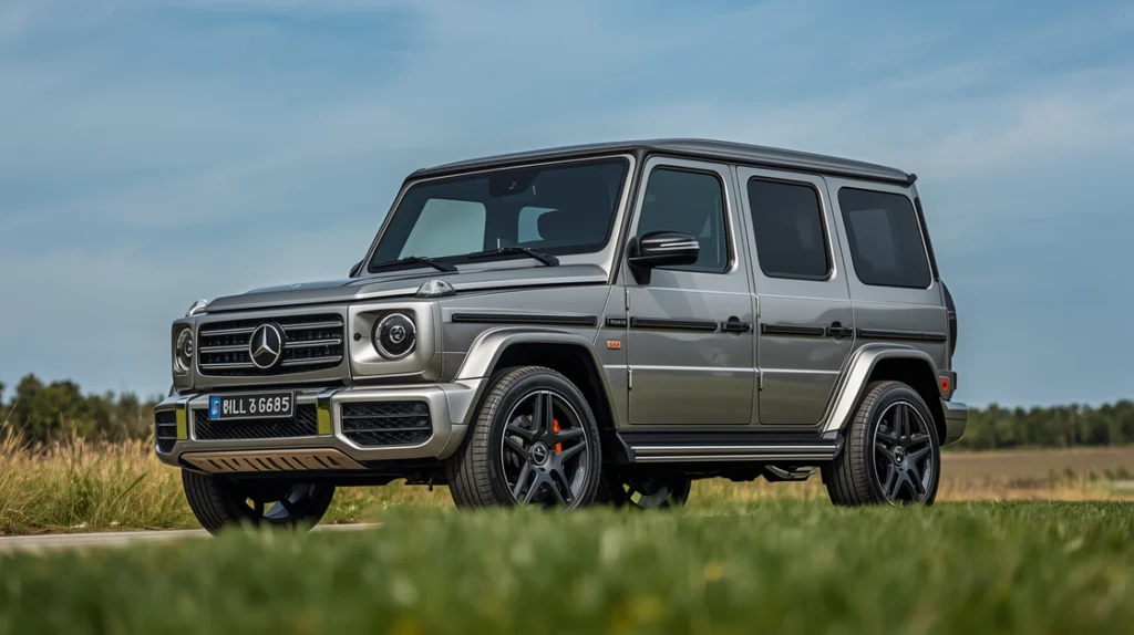 Mercedes-Benz G-Klasse im Gelände auf schneebedeckten Wegen